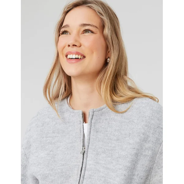 Veste boule en laine Gris clair