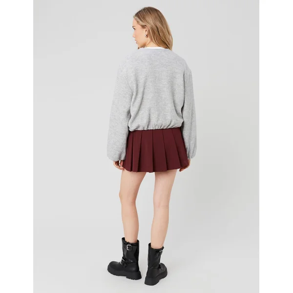 Veste boule en laine Gris clair