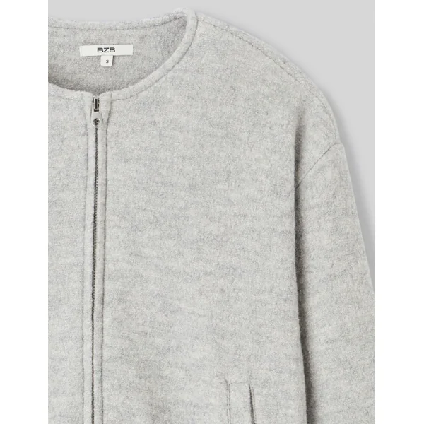 Veste boule en laine Gris clair