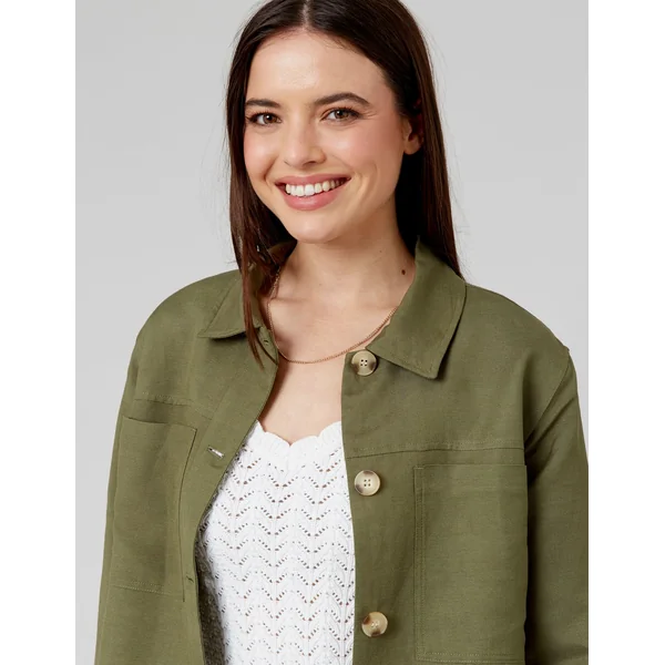 Veste boxy Vert Kaki
