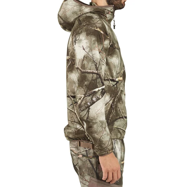 Veste chasse 500 Silencieuse Imperméable CAMOUFLAGE TREEMETIC