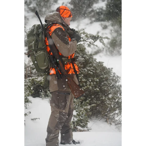 VESTE CHASSE IMPERMÉABLE CHAUDE SILENCIEUSE MARRON 520