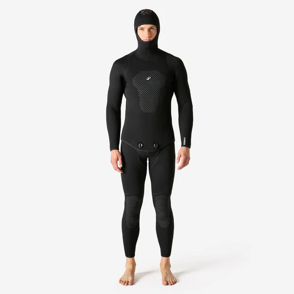 Veste Chasse sous-marine et apnée néoprène Ocena 5mm homme, SPF 500 Noir