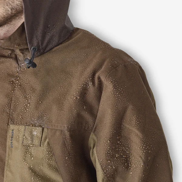 Veste de chasse impermeable bois 520 bicolore