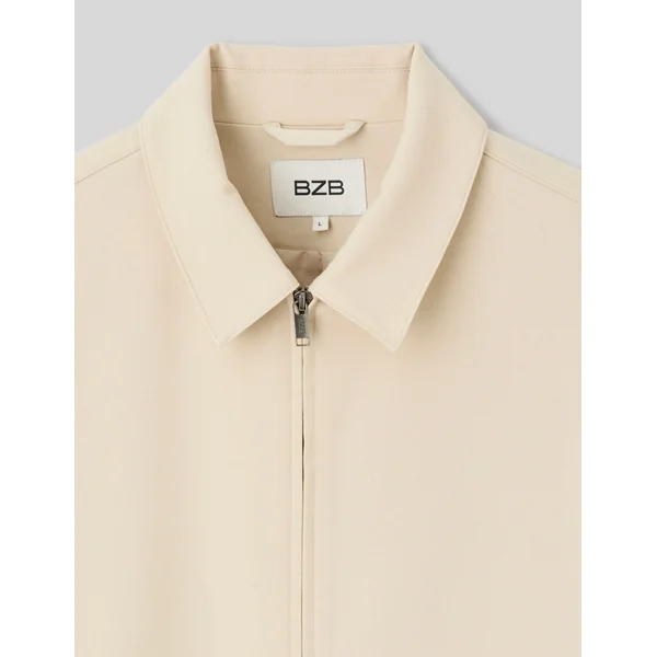 Veste de ville zippée Blanc cassé