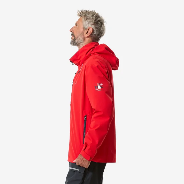 Veste de voile imperméable coupe vent homme Sailing 500 rouge