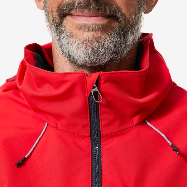 Veste de voile imperméable coupe vent homme Sailing 500 rouge