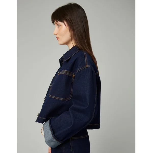 Veste en jean brut Bleu moyen