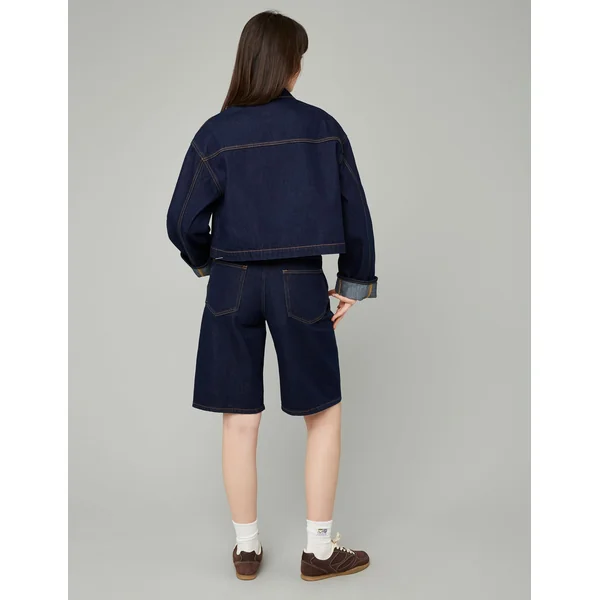 Veste en jean brut Bleu moyen