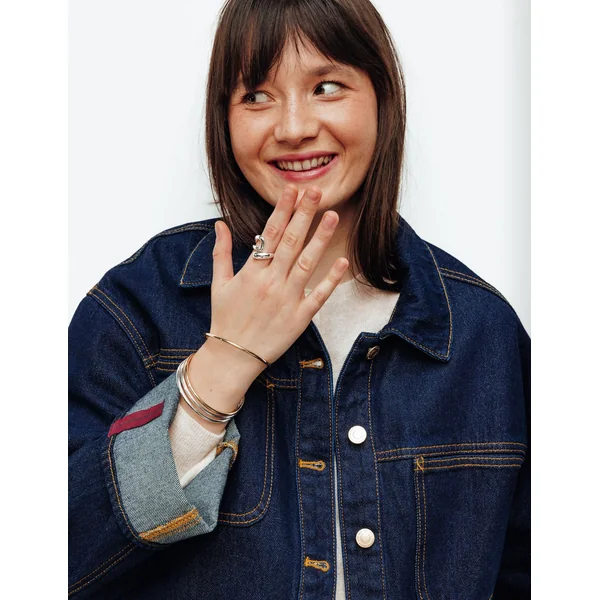 Veste en jean brut Bleu moyen