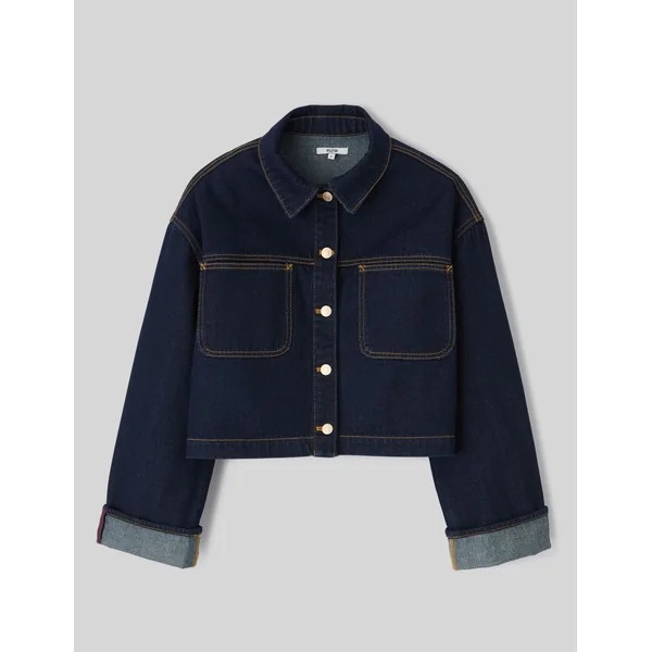 Veste en jean brut Bleu moyen