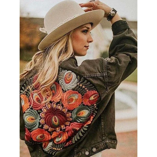 Veste en Jean Femme Bohème