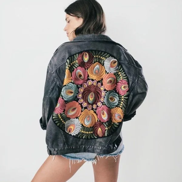 Veste en Jean Femme Bohème