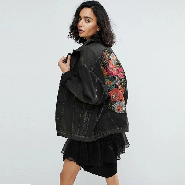 Veste en Jean Femme Bohème