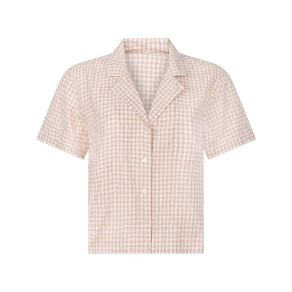 Veste en lin à carreaux - Blanc