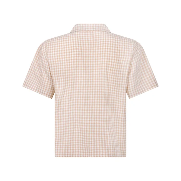 Veste en lin à carreaux - Blanc