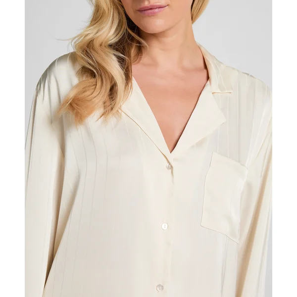Veste en satin à rayures - Blanc