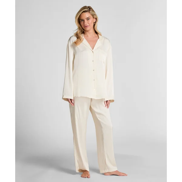Veste en satin à rayures - Blanc