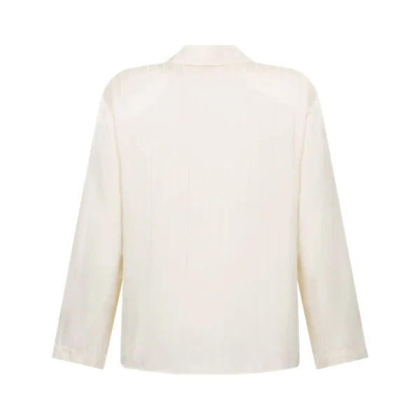 Veste en satin à rayures - Blanc