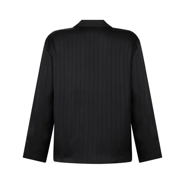 Veste en satin à rayures - Noir