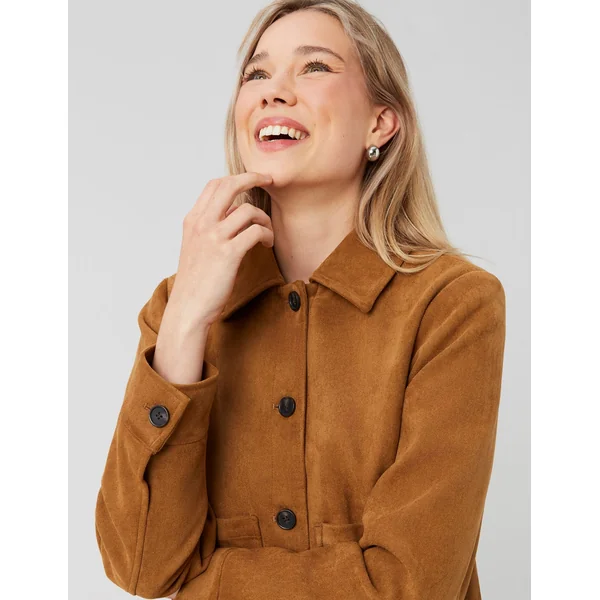 Veste en suédine Marron