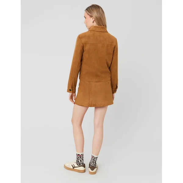 Veste en suédine Marron