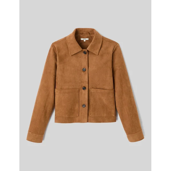 Veste en suédine Marron