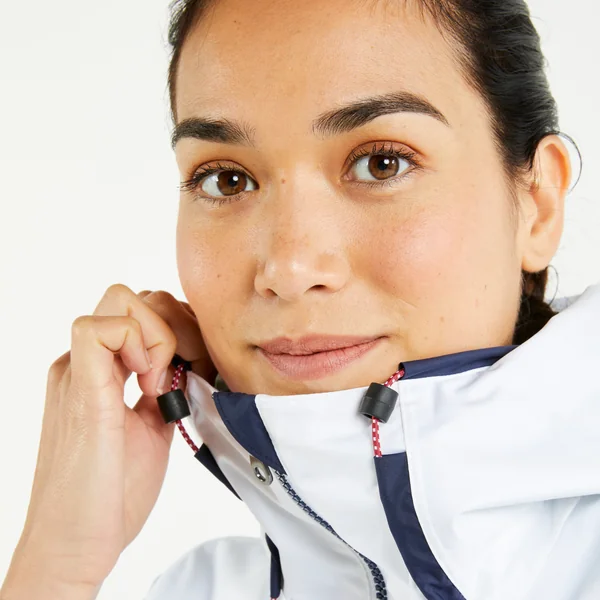 Veste imperméable et coupe vent de voile femme, 100 blanche