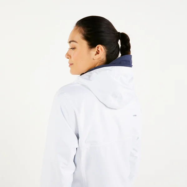 Veste imperméable et coupe vent de voile femme, 100 blanche