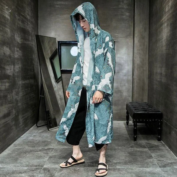 Veste Longue Kimono Turquoise