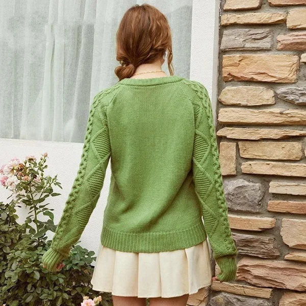 Veste Pull Vert Kaki