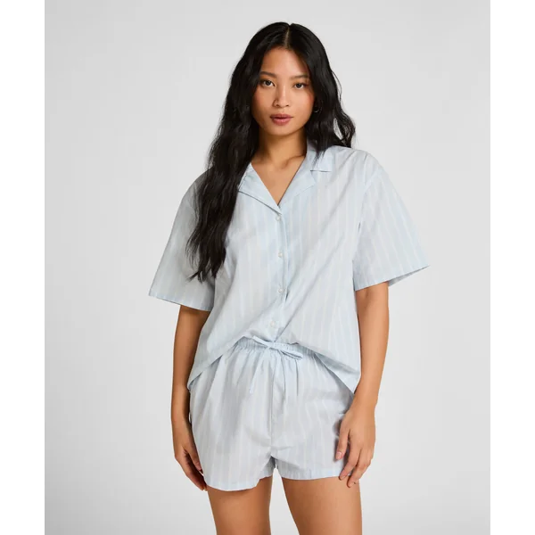 Veste Rayée en Coton - Bleu