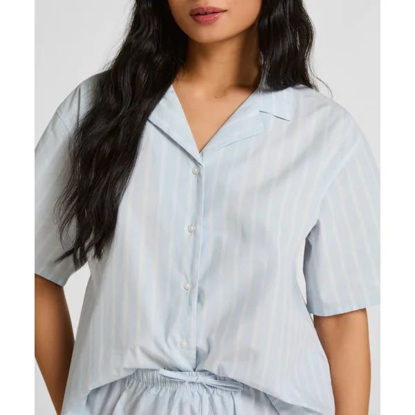 Veste Rayée en Coton - Bleu