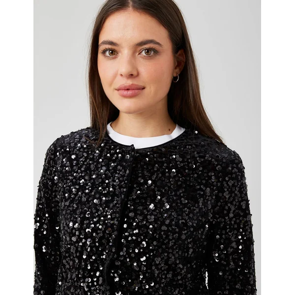 Veste sequins Noir