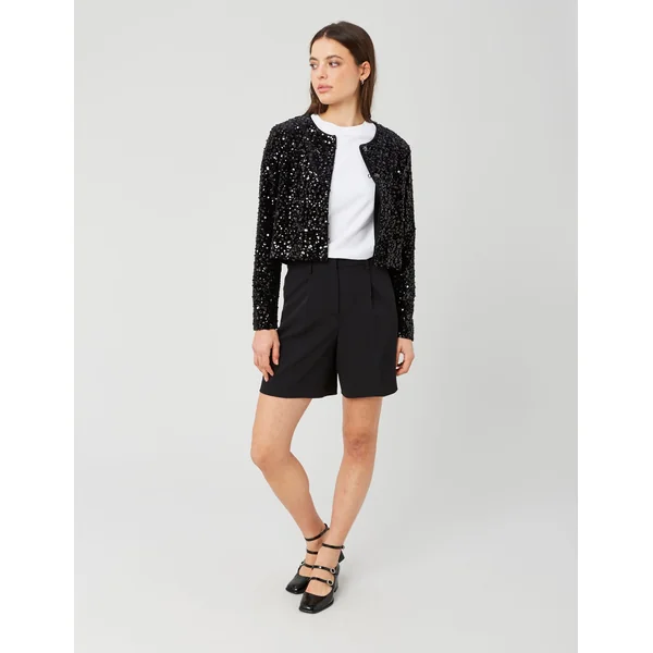 Veste sequins Noir