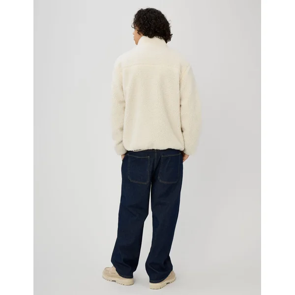 Veste sherpa zippée Blanc écru