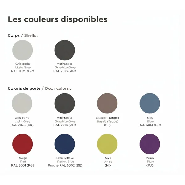 Vestiaire Vinco - 3 colonnes Simple Moraillon/ Cade