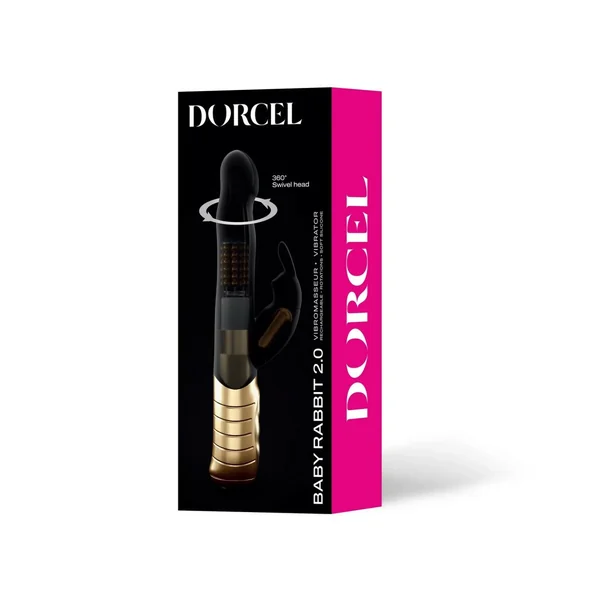 Vibromasseur/rabbit BABY RABBIT BLACK & GOLD 2.0 - RECHARGEABLE - Noir Dorcel Dorcel