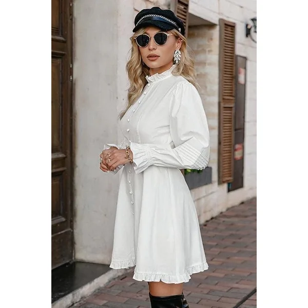 Vieille Robe Blanche Manches Longues