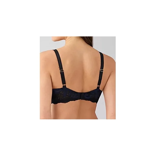 Wacoal - Soutien-gorge en dentelle avec armature 34 (75) DDD Bleu Nuit Modern Affair