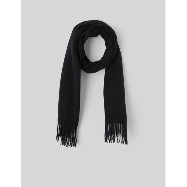 Écharpe à franges Noir